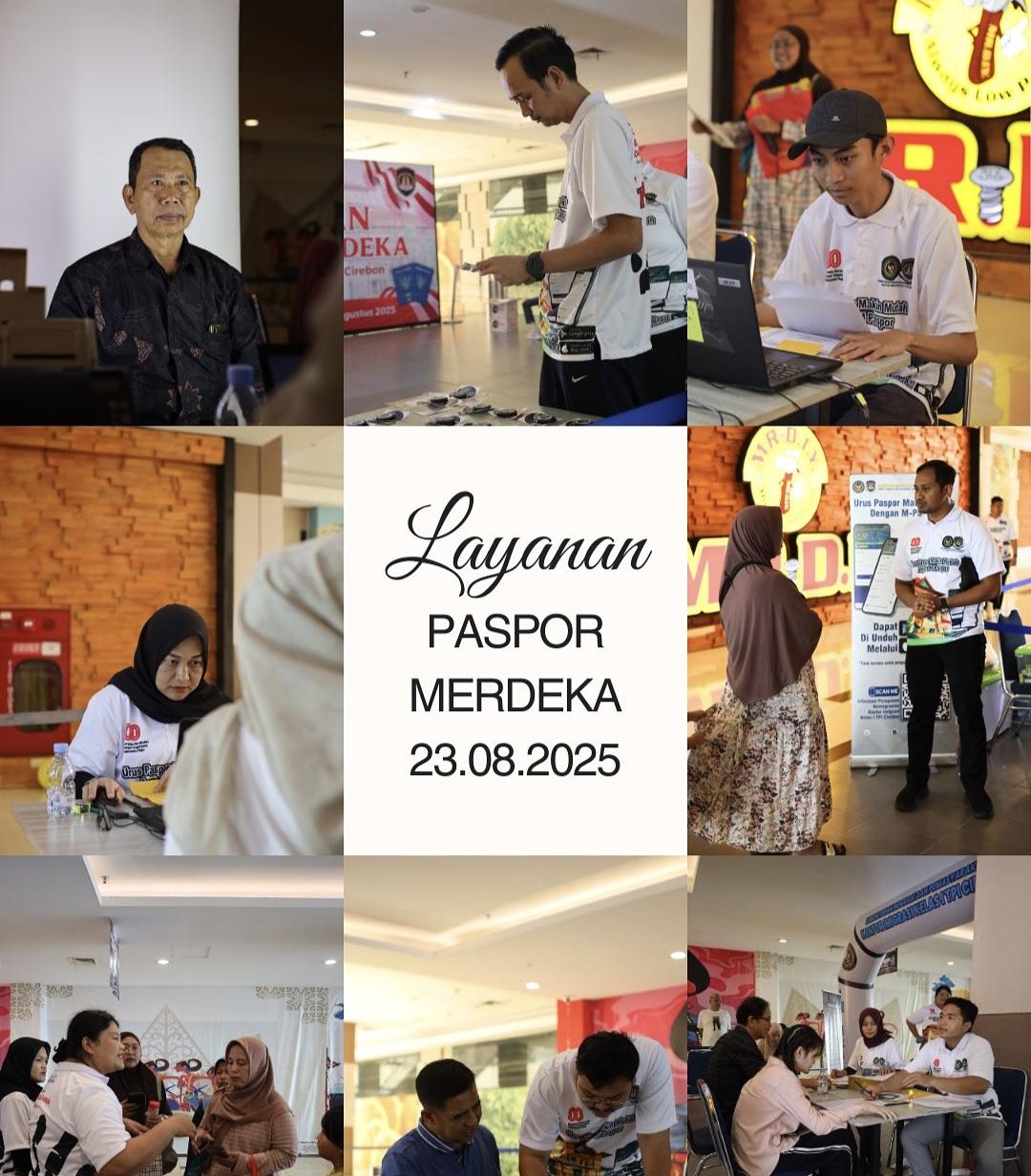 Dalam rangka memperingati Hari Ulang Tahun Kemerdekaan Republik Indonesia ke-80, Kantor Imigrasi Kelas I TP| Cirebon menyelenggarakan Pelayanan Paspor Merdeka