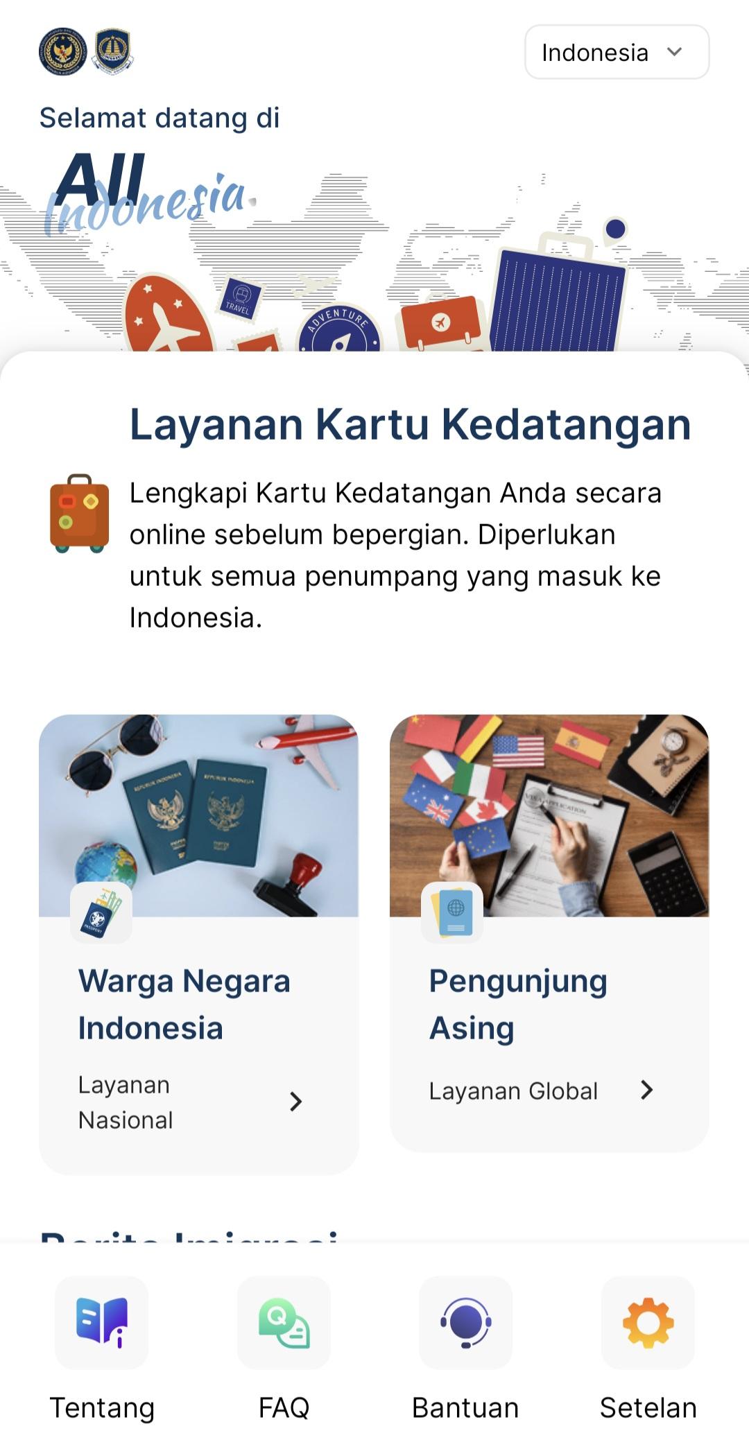 ALL INDONESIA  ( Indonesia Arrival Card) 